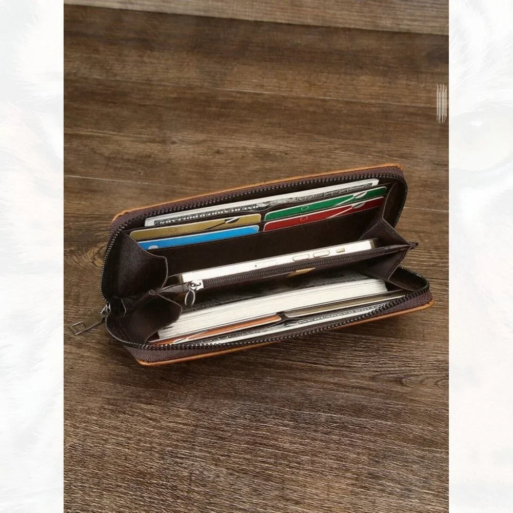 New Men Letter Graphic Long Wallet 185 - Picture 3 of 4